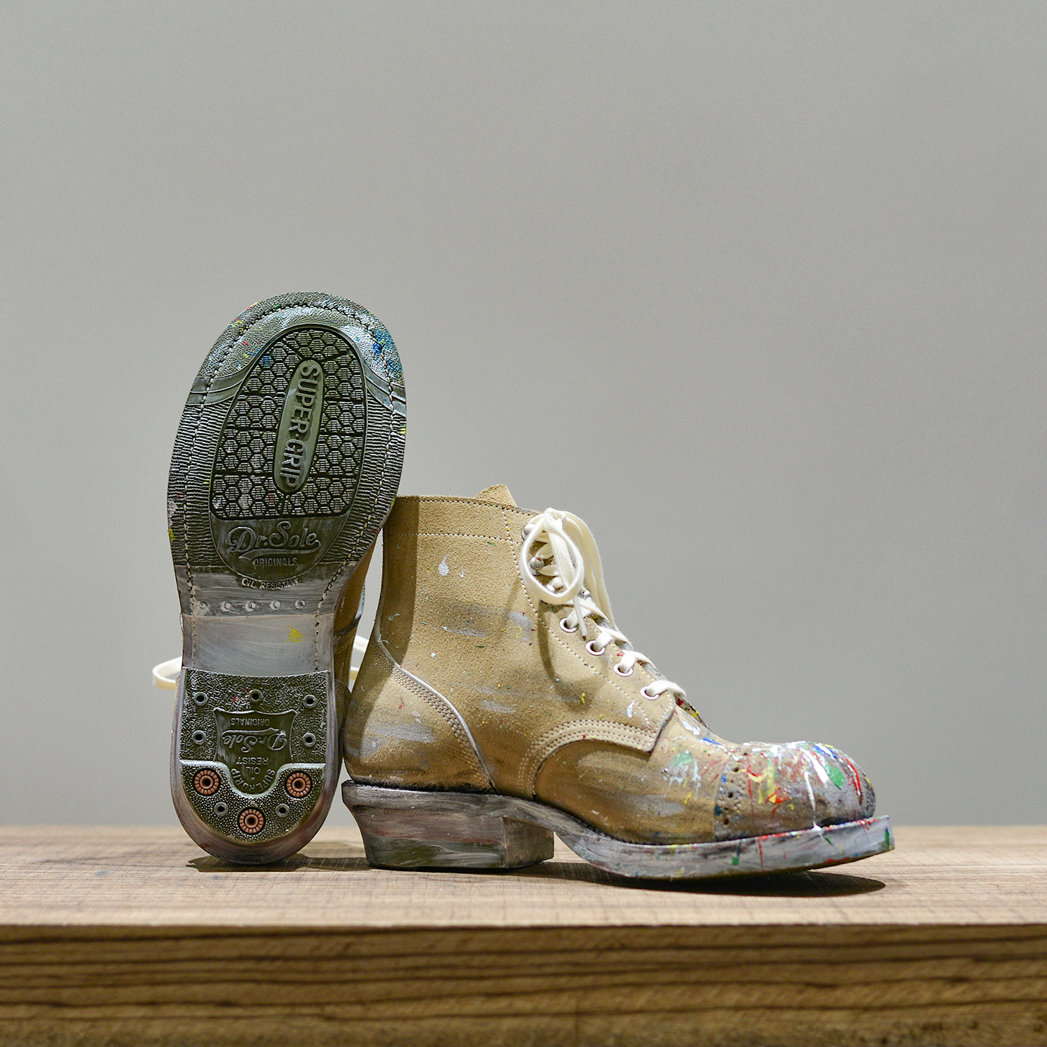 LB-02 last painting motorcycle boots-Johnny