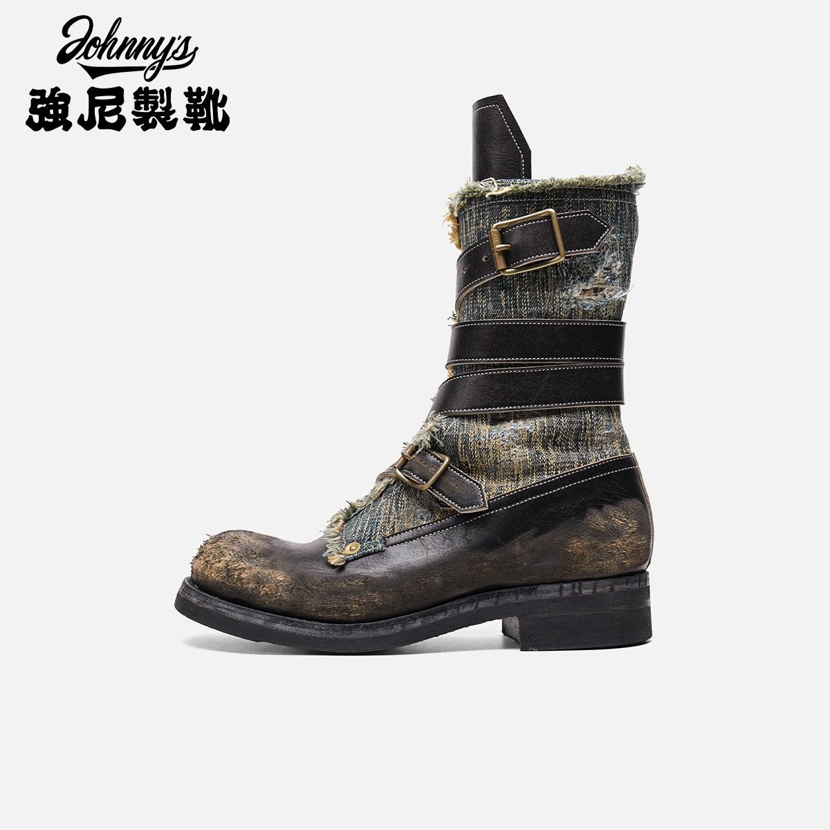 656 LAST BUCKLED MOTOECYCLE BOOTS-JOHNNY