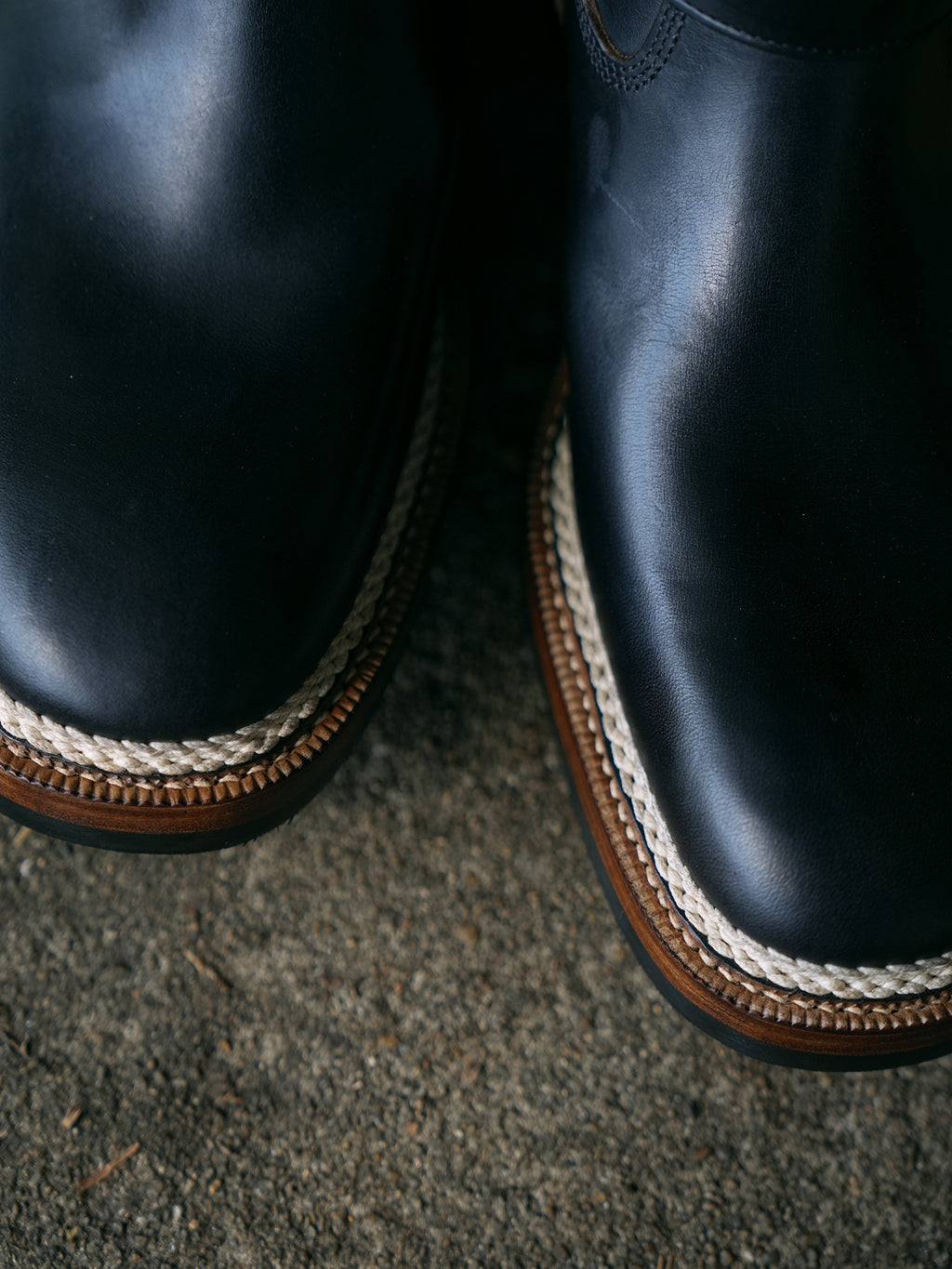 E066 last black Engineer boots-Johnny