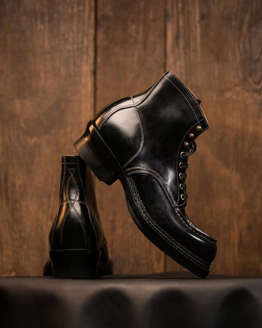 H606 last Moc toe boots-Johnny